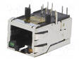 LIITIN: RJ45 - PISTORASIA - PIN: 8 - SUOJATTU,LED DIODIN KANSSA - 8P8C - RJ liittimet - SI-50158-F - 1