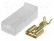 TERMINAL: FLAT - 6,3MM TERMINAL,FEMALE - WITH A HOUSING - 10PCS. - Autokaiuttimet ja soviterenkaat - ZTP-F - 1