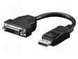 ADAPTERI - DISPLAYPORT-PISTOKE,DVI-D (24+1) PISTORASIA - 0,2M - HDMI, DVI, DisplayPort johdot - DP-DVIDF - 1