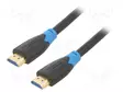 KAAPELI - HDMI-PISTOKE,MOLEMMIN PUOLIN - PVC - HDMI 2.0 - 1M - MUSTA - HDMI, DVI, DisplayPort johdot - AAGBF - 1