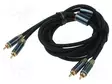 KAAPELI - RCA-PISTOKE X2,MOLEMMIN PUOLIN - 1M - PINNOITUS: KULLATTU - Muut audio-videokaapelit - BCUGF - 1