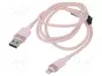 KAAPELI - USB 2.0 - APPLE LIGHTNING-PISTOKE,USB A PISTOKE - 1M - USB kaapelit ja adapterit - LANPF - 1