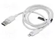 KAAPELI - USB 2.0 - APPLE LIGHTNING-PISTOKE,USB A PISTOKE - 1M - USB kaapelit ja adapterit - LANWF - 1