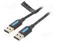 KAAPELI - USB 2.0 - USB A PISTOKE,MOLEMMIN PUOLIN - NIKKELÖITY - 1M - USB kaapelit ja adapterit - COJBF - 1