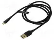 KAAPELI - USB 2.0 - USB A PISTOKE,USB C PISTOKE - KULLATTU - 1M - 60W - USB kaapelit ja adapterit - CTFBF - 1