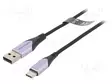KAAPELI - USB 2.0 - USB A PISTOKE,USB C PISTOKE - NIKKELÖITY - 1M - USB kaapelit ja adapterit - CODVF - 1