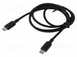 KAAPELI - USB 2.0 - USB C PISTOKE,MOLEMMIN PUOLIN - NIKKELÖITY - 1M - USB kaapelit ja adapterit - TRCBF - 1