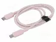 KAAPELI - USB 2.0 - USB C PISTOKE,MOLEMMIN PUOLIN - NIKKELÖITY - 1M - USB kaapelit ja adapterit - TRCPF - 1