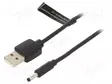 KAAPELI - USB A PISTOKE,DC 3,5/1,35 LIITIN - MUSTA - 1M - LANKA: CU - DC virtakaapelit - CEXBF - 1