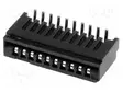 LIITIN: FFC/FPC - PYSTYSUORA - PIN: 10 - NON-ZIF - SMT - 0,5A - -25÷85°C - FFC/FPC liittimet rasteri 1,00mm - 10FMN-BMT-A-TF - 1