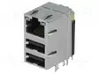 LIITIN: RJ45 + USB A - PISTORASIA - PIN: 8 - SUOJATTU - 8P8C - THT - RJ liittimet - 0862-1J1T-43-F - 1