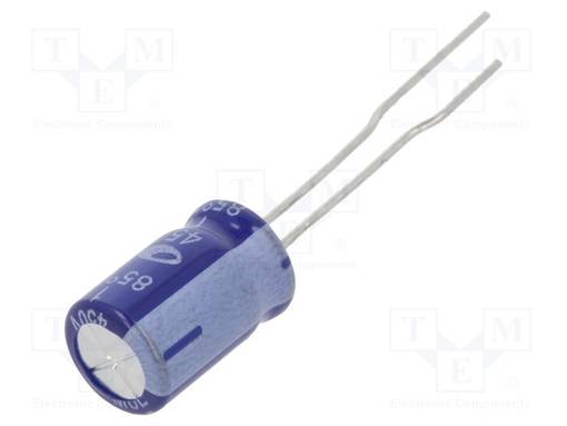 ELEKTROLYYTTIKONDENSAATTORI - THT - 1UF - 450VDC - Elektrolyyttikondensaattorit - pysty - SD2W105M0811MPF - 1