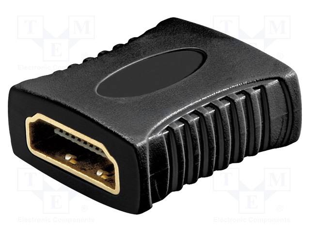 HDMI ADAPTERI -PISTORASIA,MOLEMMIN PUOLIN - MUSTA - HDMI, DVI, DisplayPort johdot - HDMIFF - 1