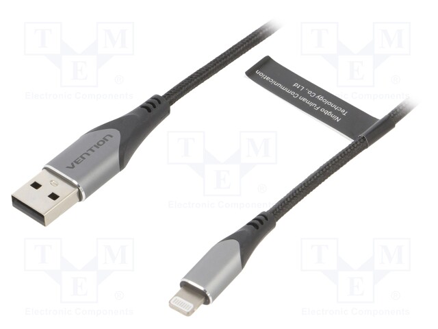 KAAPELI - USB 2.0 - APPLE LIGHTNING-PISTOKE,USB A PISTOKE - 1M - USB kaapelit ja adapterit - LABHF - 1
