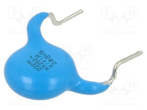 KERAAMINEN KONDENSAATTORI - X1,Y1 - 2200PF - 250VAC - ±20% - THT - 10MM - Keraamiset kondensaattorit - DE1E3KX222MJ4BN01F - 1