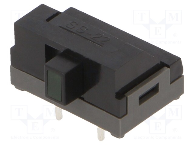 LIUKUKYTKIN - AS: 2 - DPDT - 0,1A/30VDC - ON-ON - THT - 13X9X7,5MM - SS - Mikrokytkimet - SS22SDH2LF - 1