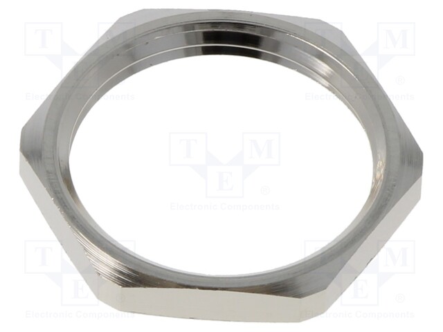 NUT - PG13,5 - LEAD FREE - BRASS - THREAD: PG - PLATING: NICKEL - Läpivientikappaleiden mutterit - LP-52003520LF - 1