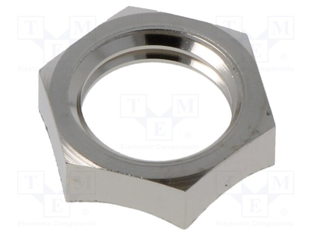 NUT - WITH EARTHING - M12 - LEAD FREE - BRASS - THREAD: METRIC - Läpivientikappaleiden mutterit - LP-52103300LF - 1