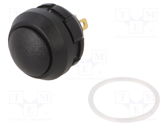 PAINOKYTKIN - AS: 2 - SPST-NO - 0,01A/12VDC - OFF-ON - MUOVI - Standardikytkimet - W48-2-RB-N-BK-F - 1