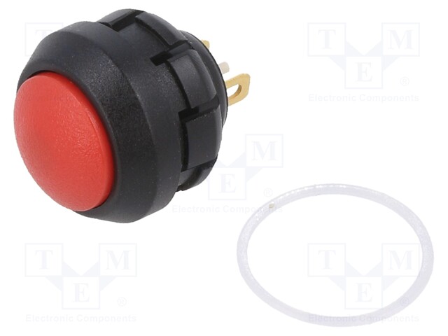 PAINOKYTKIN - AS: 2 - SPST-NO - 0,25A/12VDC - OFF-(ON) - MUOVI - Standardikytkimet - W48-1-RB-N-RD-F - 1