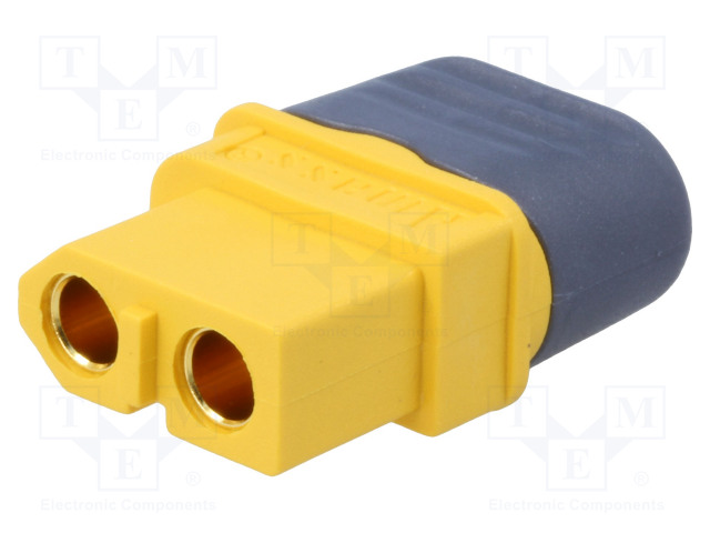 LIITIN: VIRTA- DC - PISTOKE - NAARAS - XT60 - 30A - 500V - PIN: 2 - SUORA - DC liittimet - XT60H-F - 1