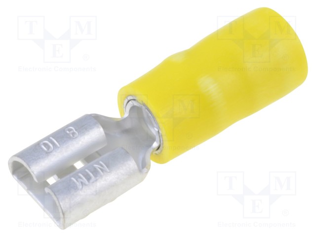 PURISTUSLIITIN - LITTEÄ - 6,3MM - 0,8MM - NAARAS - 3,5MM2 - PURISTETTAVA - Eristetyt liittimet - TMDV630855-F - 1