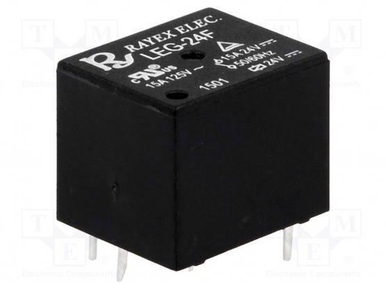 RELE - SPDT - UKELAN: 24VDC - 15A/120VAC - LEG - PCB - Pienoisreleet - LEG-24F - 1