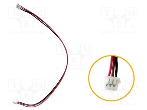 KAAPELI - PIN: 3 - MOLEX - RASTERI: 1,25MM - L: 150MM - Näyttöjen lisätarvikkeet - RVA-0103M-1.25FF - 1