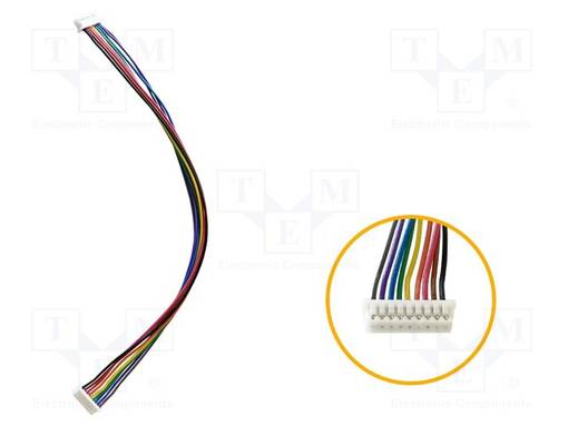 KAAPELI - PIN: 9 - MOLEX - RASTERI: 1,25MM - L: 150MM - Näyttöjen lisätarvikkeet - RVA-0109M-1.25FF - 1
