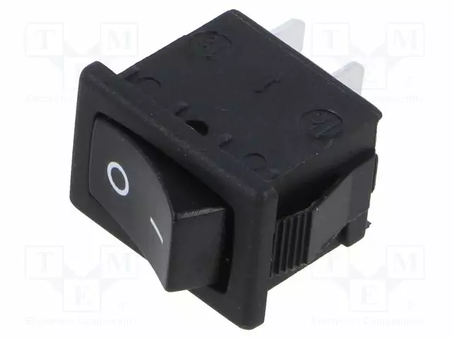 KEINUKYTKIN - SPST - AS: 2 - OFF-ON - 6A/250VAC - MUSTA - EI OLEOHM - UL94V-2 - Keinukytkimet - RA12KKFT0F - 1