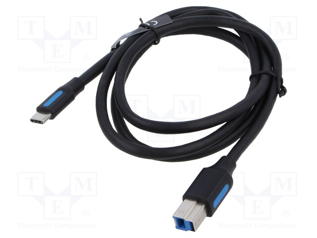 KAAPELI - USB 3.0 - USB B PISTOKE,USB C PISTOKE - NIKKELÖITY - 1M - USB kaapelit ja adapterit - CQVBF - 1