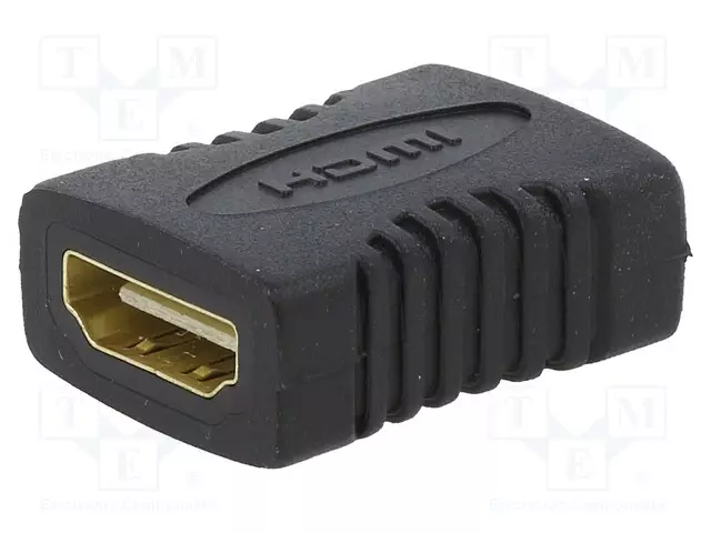 HDMI ADAPTERI -PISTORASIA,MOLEMMIN PUOLIN - MUSTA - HDMI, DVI, DisplayPort johdot - A-HDMI-FF - 1