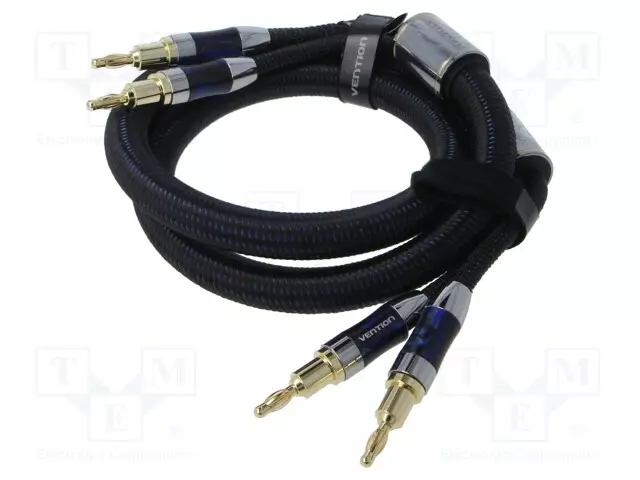 KAAPELI - BANAANILIITIN, LIITIN X2,MOLEMMIN PUOLIN - 1M - MUSTA - Muut audio-videokaapelit - BLBLF - 1