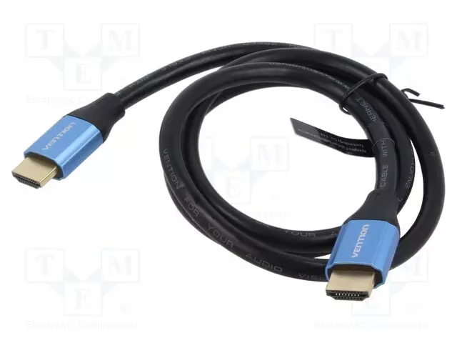 KAAPELI - HDMI-PISTOKE,MOLEMMIN PUOLIN - PVC - HDMI 2.0 - PIT: 1M - HDMI, DVI, DisplayPort johdot - ALHSF - 1