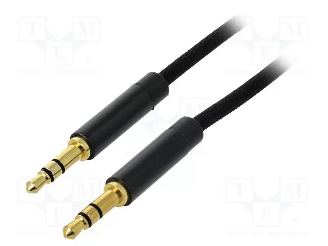 KAAPELI - JACK 3,5MM 3PIN PISTOKE,MOLEMMIN PUOLIN - 1M - MUSTA - Muut audio-videokaapelit - BAGBF - 1