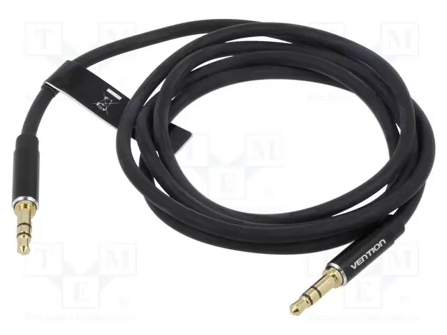 KAAPELI - JACK 3,5MM 3PIN PISTOKE,MOLEMMIN PUOLIN - 1M - MUSTA - Muut audio-videokaapelit - BAXBF - 1