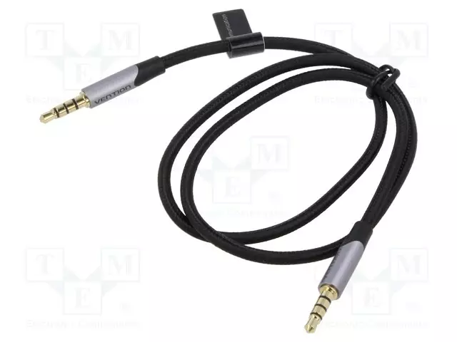 KAAPELI - JACK 3,5MM 3PIN PISTOKE,MOLEMMIN PUOLIN - 1M - MUSTA - Muut audio-videokaapelit - BAXLF - 1