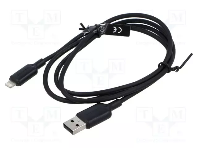 KAAPELI - USB 2.0 - APPLE LIGHTNING-PISTOKE,USB A PISTOKE - 1M - USB kaapelit ja adapterit - LAMBF - 1