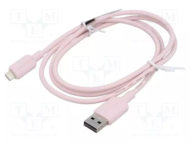 KAAPELI - USB 2.0 - APPLE LIGHTNING-PISTOKE,USB A PISTOKE - 1M - USB kaapelit ja adapterit - LAMPF - 1