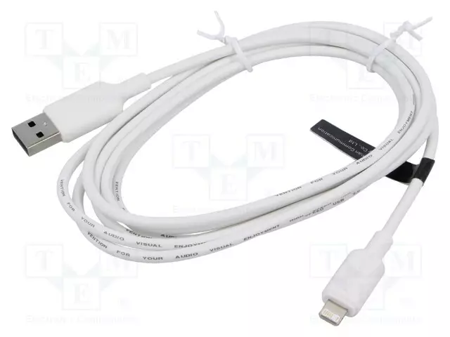 KAAPELI - USB 2.0 - APPLE LIGHTNING-PISTOKE,USB A PISTOKE - 1M - USB kaapelit ja adapterit - LAMSF - 1