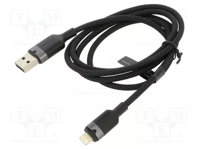 KAAPELI - USB 2.0 - APPLE LIGHTNING-PISTOKE,USB A PISTOKE - 1M - USB kaapelit ja adapterit - LANBF - 1