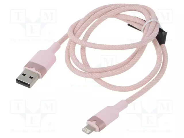 KAAPELI - USB 2.0 - APPLE LIGHTNING-PISTOKE,USB A PISTOKE - 1M - USB kaapelit ja adapterit - LANPF - 1