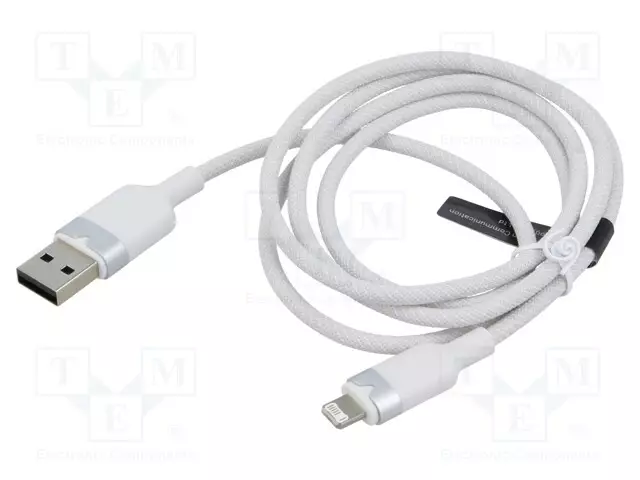 KAAPELI - USB 2.0 - APPLE LIGHTNING-PISTOKE,USB A PISTOKE - 1M - USB kaapelit ja adapterit - LANWF - 1