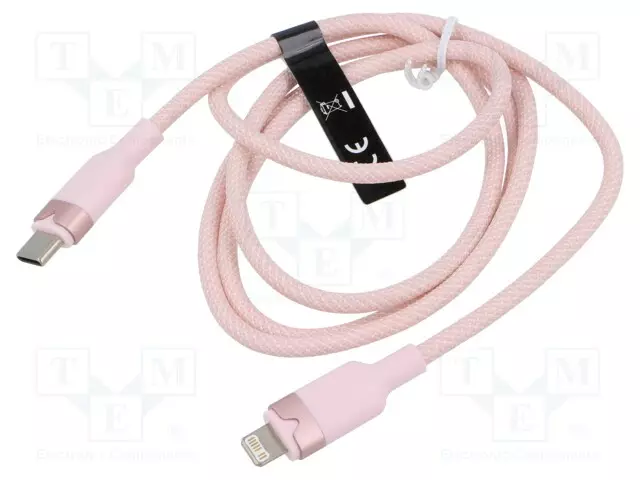 KAAPELI - USB 2.0 - APPLE LIGHTNING-PISTOKE,USB C PISTOKE - 1M - USB kaapelit ja adapterit - LALPF - 1