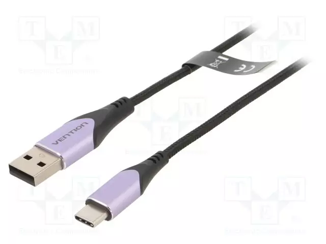 KAAPELI - USB 2.0 - USB A PISTOKE,USB C PISTOKE - NIKKELÖITY - 1M - USB kaapelit ja adapterit - CODVF - 1
