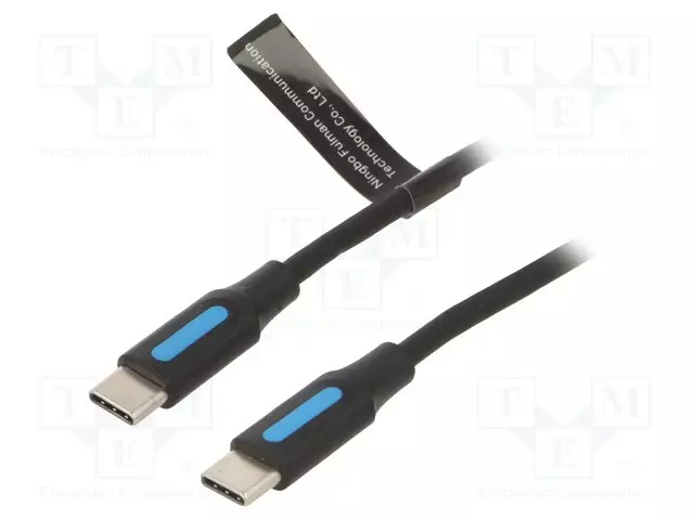 KAAPELI - USB 2.0 - USB C PISTOKE,MOLEMMIN PUOLIN - NIKKELÖITY - 1M - USB kaapelit ja adapterit - COSBF - 1