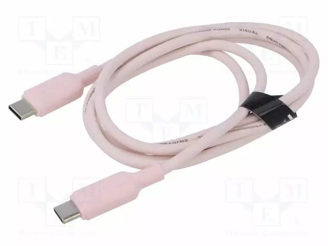 KAAPELI - USB 2.0 - USB C PISTOKE,MOLEMMIN PUOLIN - NIKKELÖITY - 1M - USB kaapelit ja adapterit - TRCPF - 1