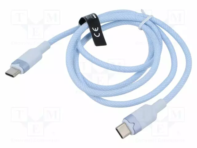 KAAPELI - USB 2.0 - USB C PISTOKE,MOLEMMIN PUOLIN - NIKKELÖITY - 1M - USB kaapelit ja adapterit - TRDSF - 1