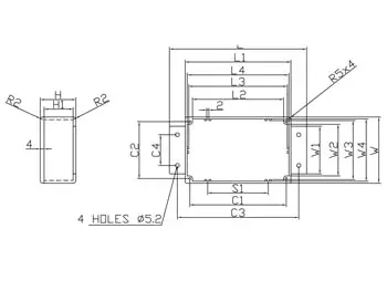 KOTELO VALUALUMIINIA 120x100x35mm TIIVIS LAIPALLA - Kotelot - G-sarja - GBS23MF - 1
