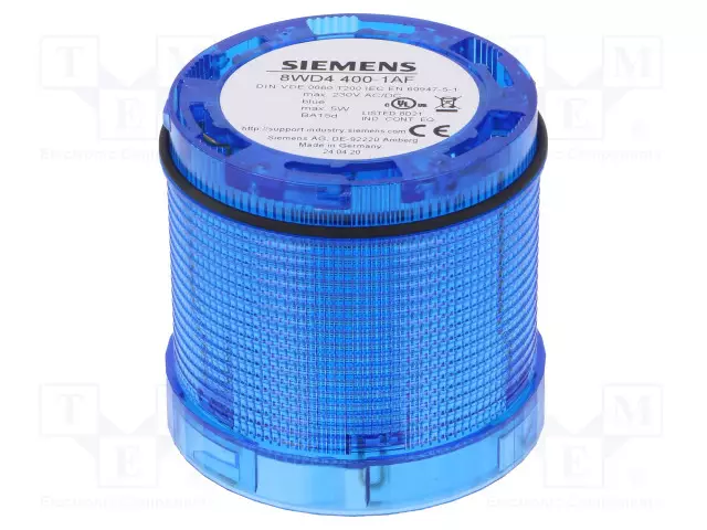 AUTOMATION MODULE: LIGHT SIGNALLER - BLUE - BULB BA15D - 12÷240VDC - Teollisuuden merkinantolaitteet - 8WD4400-1AF - 1